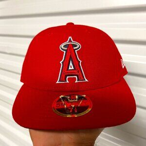 Los Angeles Angels MLB Red Low Profile Fitted Hat - New